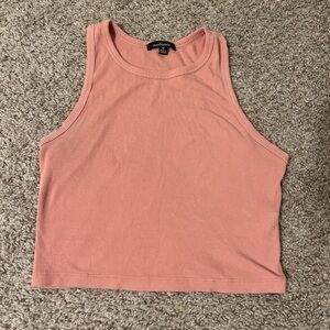 Ambiance Coral Ribbed Crop Top